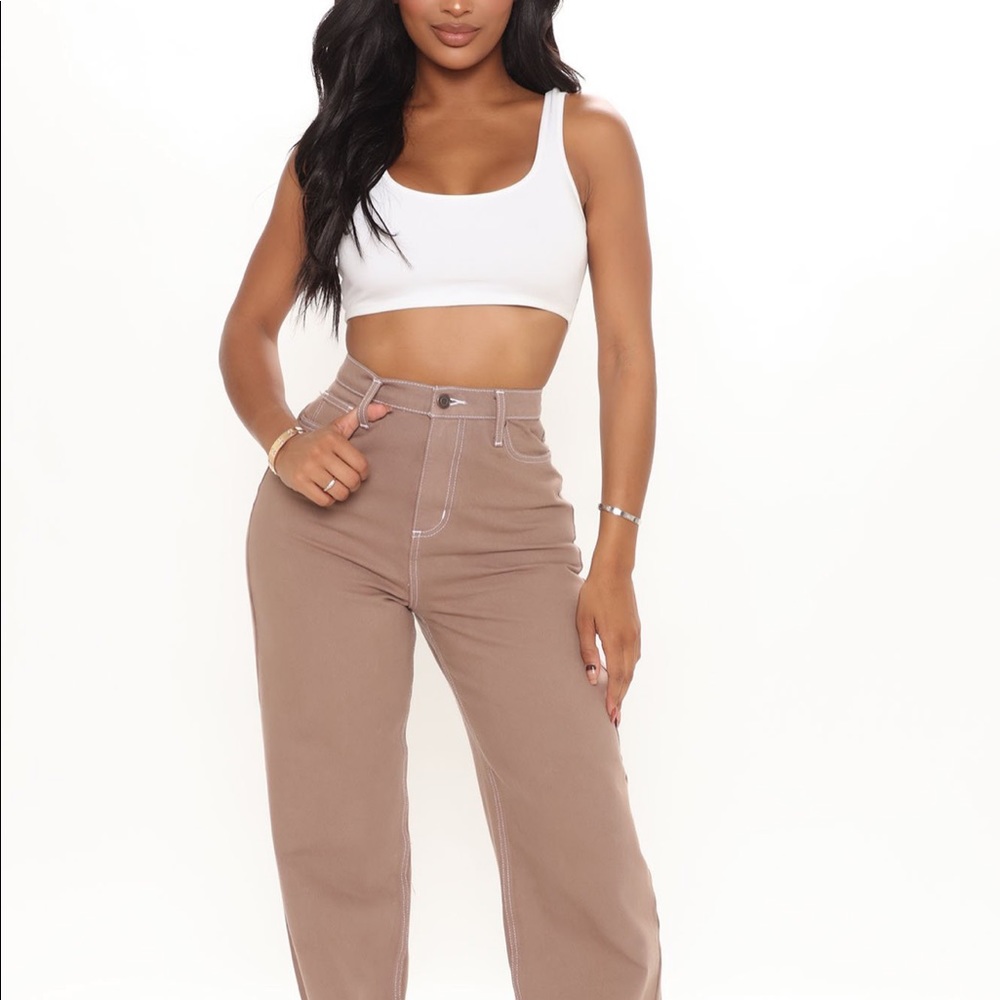 Fashion Nova Mocha Jeans